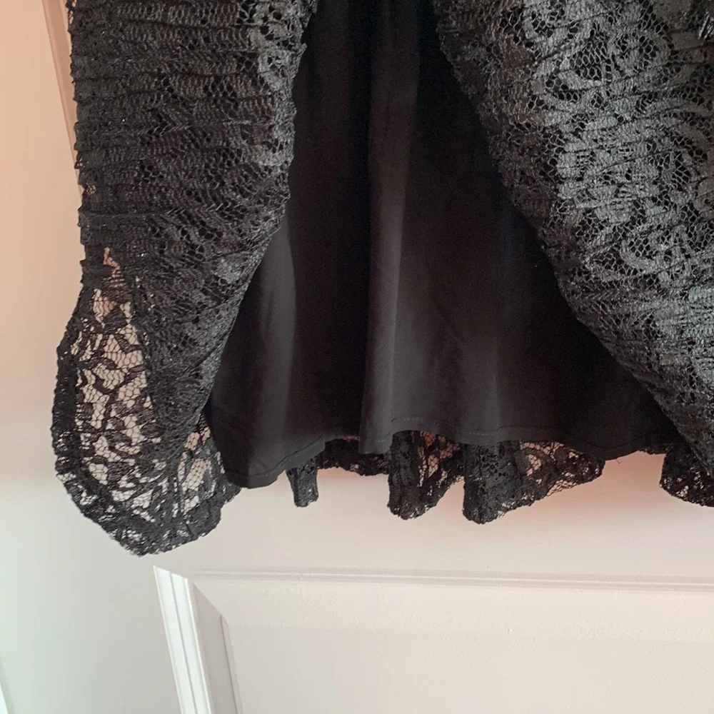 Free People Carina Mini Dress Black Small Oversized Vacation Festival Cover-up